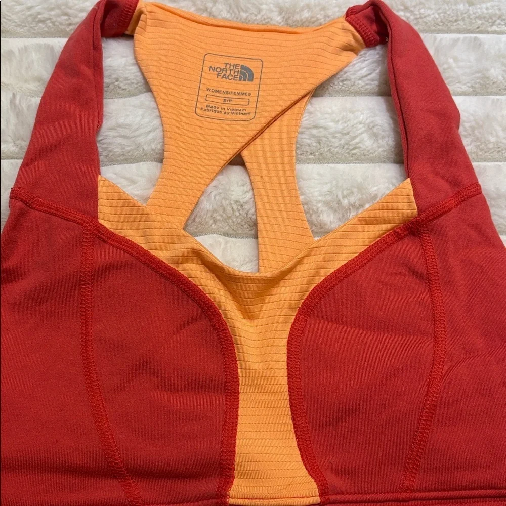 The North Face Red and Orange Active Bra